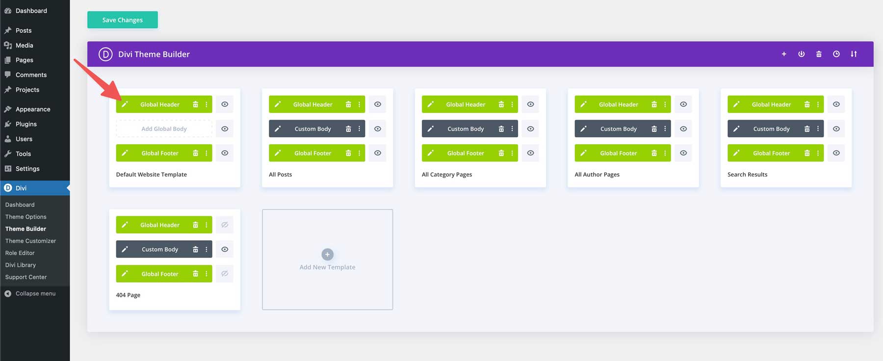 Web Design starter site for Divi